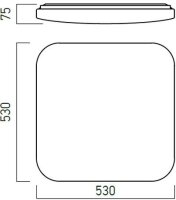 XEON SQ. CEILING FITTING 56W 180-250V AC