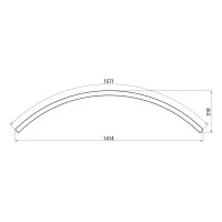 XFREE S CURVED 1000mm 90dgr SURF./SUSP.
