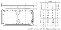 3901A-B30 BH Rámeček trojnásobný vodorov