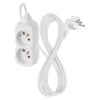 Prodlužovací kabel 2 m 2 zásuvka bílý PVC 1 mm2 EMOS P0212