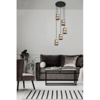 Závěsné svítidlo WOLLI černá 5xE14, max. 40W 230V GLOBO 15761-5B