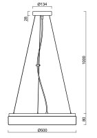 Závěsné svítidlo DELIA L3 48W IP40 3K ON/OFF PMMA bílá OSMONT DEL68438