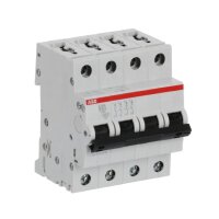 S204-B63 4 fázový jistič 63 A char. B 6kA ABB 2CDS254001R0635