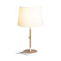 KEITH/AMBITUS 30 stolní s USB Polycotton bílá/buk 230V E27 11W RENDL R14039