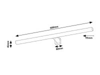 OLIRO černá LED 9W IP44