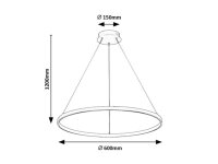 Závěsné svítidlo BELIZA černá LED 55W IP20 RABALUX 72344