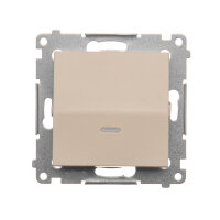 Přepínač střídavý, s orientačním LED, řazení 6So, 10AX, 250V krémová