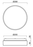 Přisazené svítidlo IRIDA 2 9W IP65 3K NZ3h PC bílá OSMONT IRI71606