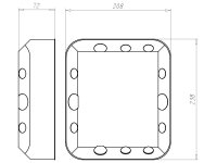 Krabice bezhalogen 235x205x72mm s víkem, do dutých stěn KAISER 9197-27