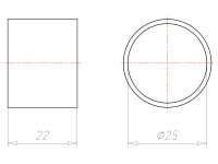 Přechodka pro napojení trubky průchod 25 mm, do betonu KAISER 1273-44