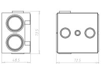 Spojovací skříňka Betonbau B2, hloubka 48,5 mm do betonu KAISER 1262-60