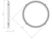 Přední kryt, HaloX 250, průměr 250 mm, do betonu KAISER 1283-10