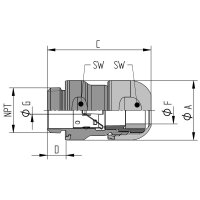Kabelová vývodka SKINTOP HYGIENIC SC NPT 1/2'' LAPP 54114320