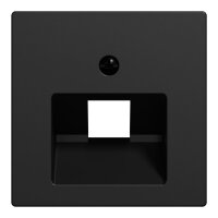 Centrální deska, Merten System M, RJ45, jednoduchá, černá matná MEG4521-0403