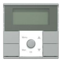 Časový spínač, Merten System M, s displejem, aluminium, matný plast MEG5755-0460