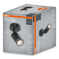 LED SPOT PULSE BLACK 1XGU10 ROUND OSRAM 4099854587757