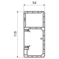 Parapetní kanál PK 120x55 D, bílý, 2 m, karton KOPOS PK 120X55 D_HD