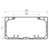 Parapetní kanál PK 130x65 D, bílý, 2 m, karton KOPOS PK 130X65 D_HD