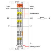 2kanálový reléový výstup AC 250V 2,0 A světle šedá WAGO 750-513