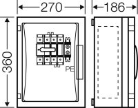 Skříň zátěžového odpojovače ENYSTAR 125 A, 4pol. + PE HENSEL FP 5202