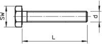 3156036 HHS M12x30 A4 Šroub