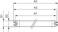 Zářivková LED trubice PILA 600mm 8W 865 G13