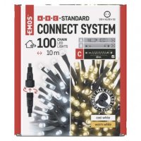 Standard LED spojovací vánoční řetěz, 10 m, venkovní, teplá/studená bílá