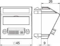 OBO 6104766 multimediální nosič DVI MTS-DVI F RW1