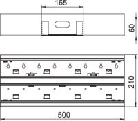 OBO GS-DT90210RW Díl T, pro kanál Rapid 80, 90x210mm, čistě bílá Ocel