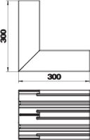 OBO GA-DI90210EL Vnitřní roh pro kanál Rapid 80 90x210mm Hliník Alu eloxováno