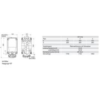 zásuvka nástěnná 5P, 125A/400V, 6h, IP67, bez průchodky, POWER TWIST PCE 145-6