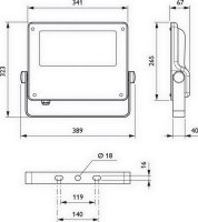 LED VANA BVP125 95W/12000lm/74 Asym 250W