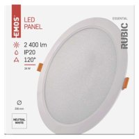 LED vestavné svítidlo RUBIC, kruhové, 24W neutrální bílá EMOS ZD1452