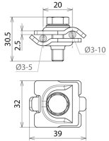 Svorka MMV ocelová pro d3-10mm šroub s šestihranou hlavou M8x25 mm nerez/FeZn