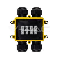 Waterproof Black 4 Pin Terminal Block 8-