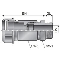 MCSKV M20x1,5/P16 6x3 m-tec černá MURRPLASTIK MR-83582856