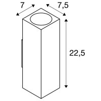 THEO venkovní nástěnné svítidlo QPAR51 IP44 hranaté up/down bílé max. 70 W