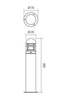 Sloupkové svítidlo ARGO ST90 E27 1X42W IP54 DG REDO 9945