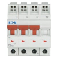 PLI-C4/3N Jistič PLI (bezšroubové svorky nahoře) char C 3+N-pólový 10kA 4A