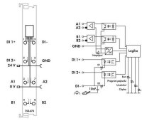 Řídicí modul krokového motoru RS-422/DC 24 V 20 mA světle šedá WAGO 750-670