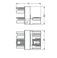 h-rozdělovač 4pól. Kód. A černá WAGO 770-945