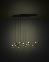 Závěsné svítidlo DRACERA LED černá/zlatá 10X2,3W EGLO 390342