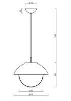 Závěsné svítidlo se skleněným stínidlem OSMONT LUKIDA ST2 10W IP40 E27 zlato