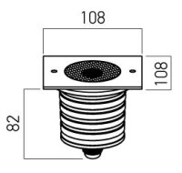 XGROUND GRND. SQ. REC. FITTING 1x15W 100