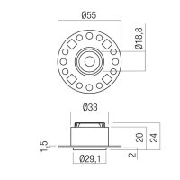 XLOOP 18 RECESSED TRIMLESS FIXING SYSTEM