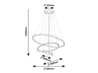 Závěsné svítidlo BELIZA černá LED 90W IP20 RABALUX 72346