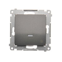 Přepínač křížový, s orientačním LED, řazení 7So, 10AX, 250V, antracit mat