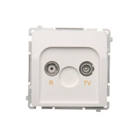 Zásuvka R-TV koncová, oddělená 1x vstup: 5-862 MHz bílá BMZAR1/1.01/11