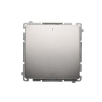 Spínač dvojpólový, řazení 2, 10AX, 250V~, Satén KONTAKT SIMON BMW2.01/29