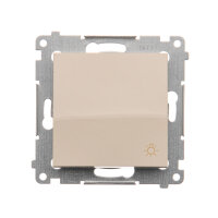 Ovladač zapínací SVĚTLO, řazení 1/0, 10AX, 250V~, krémová DS1.01/41
